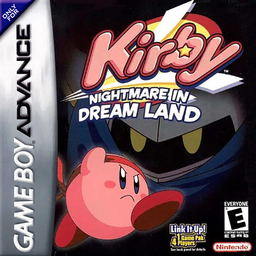 Kirby: Nightmare in Dream Land box art for GameBoy Advance